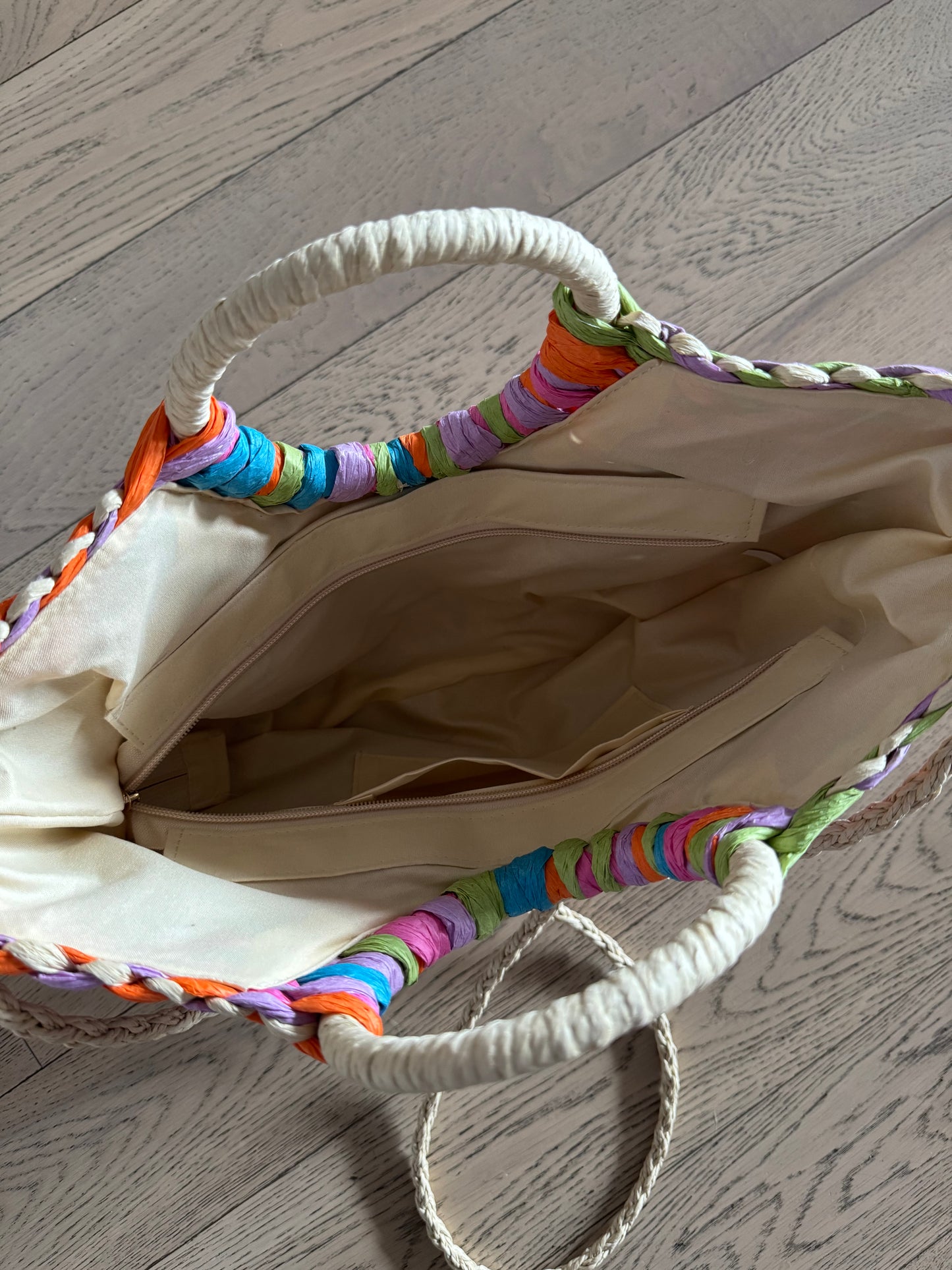 Borsa in paglia Mikonos-multicolor