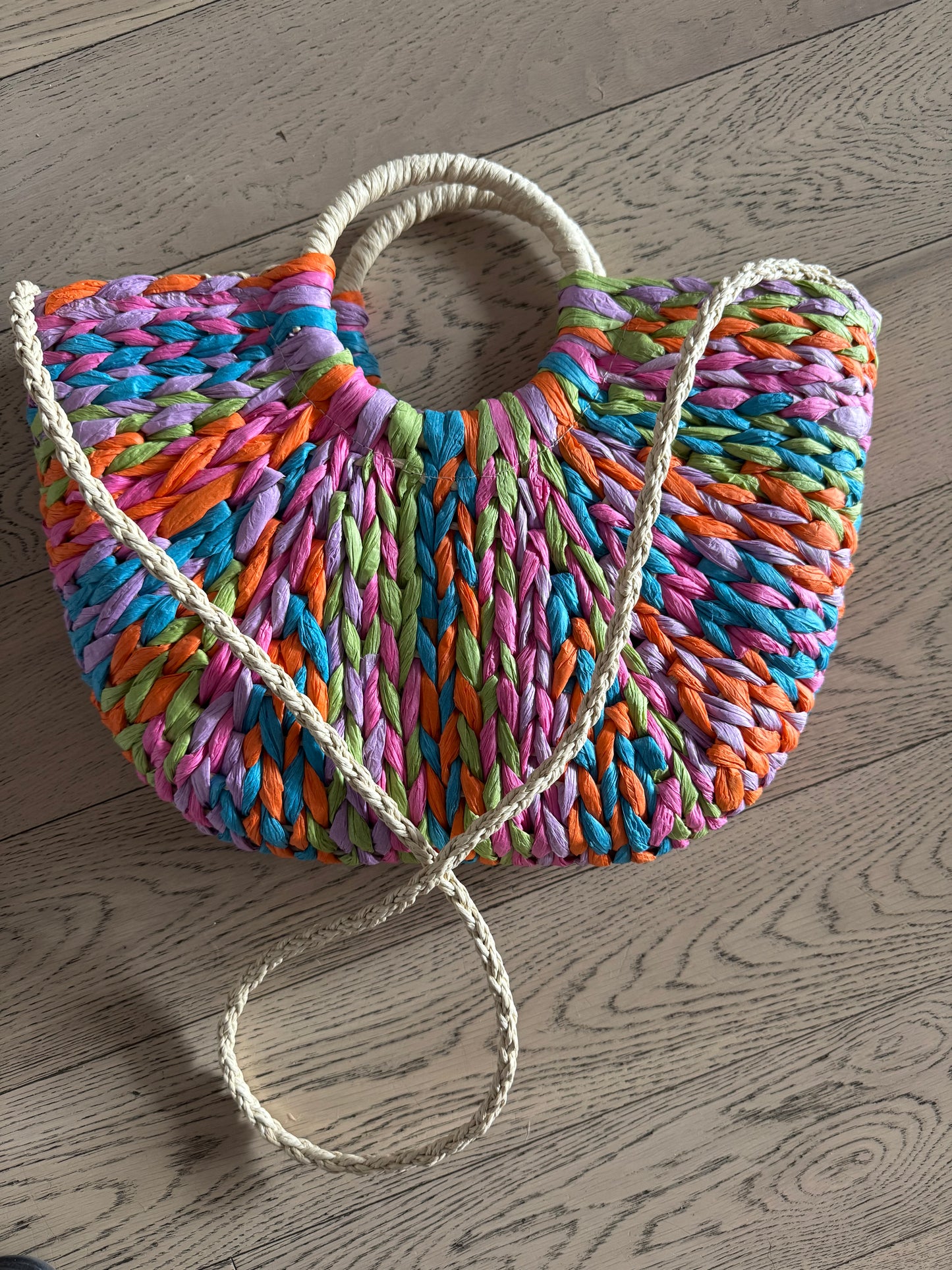 Borsa in paglia Mikonos-multicolor