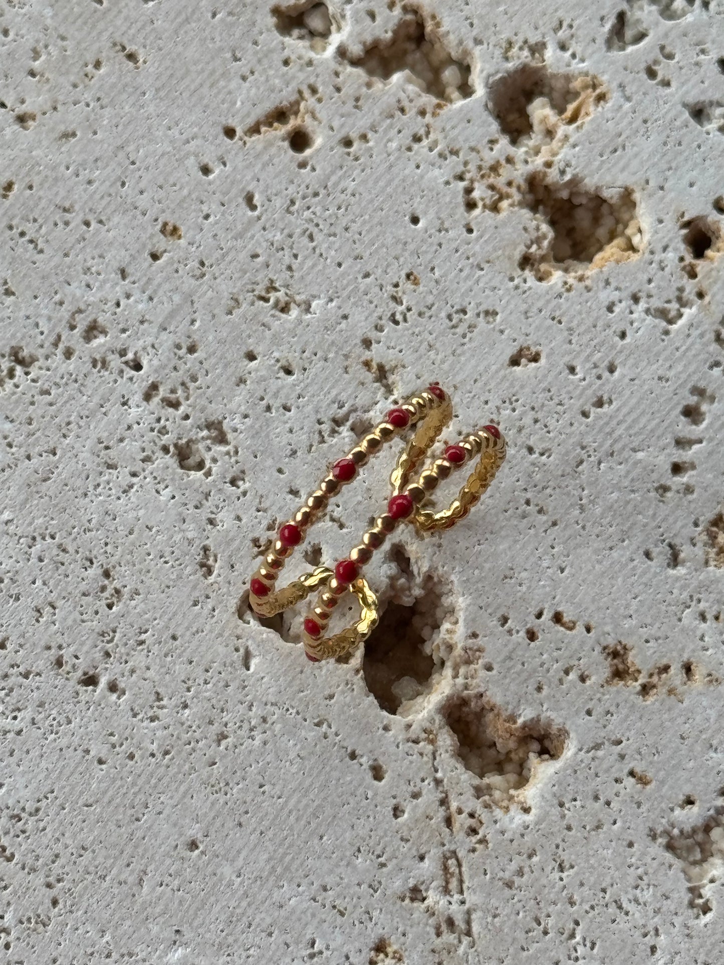 Anello in acciaio inossidabile Rouge - oro