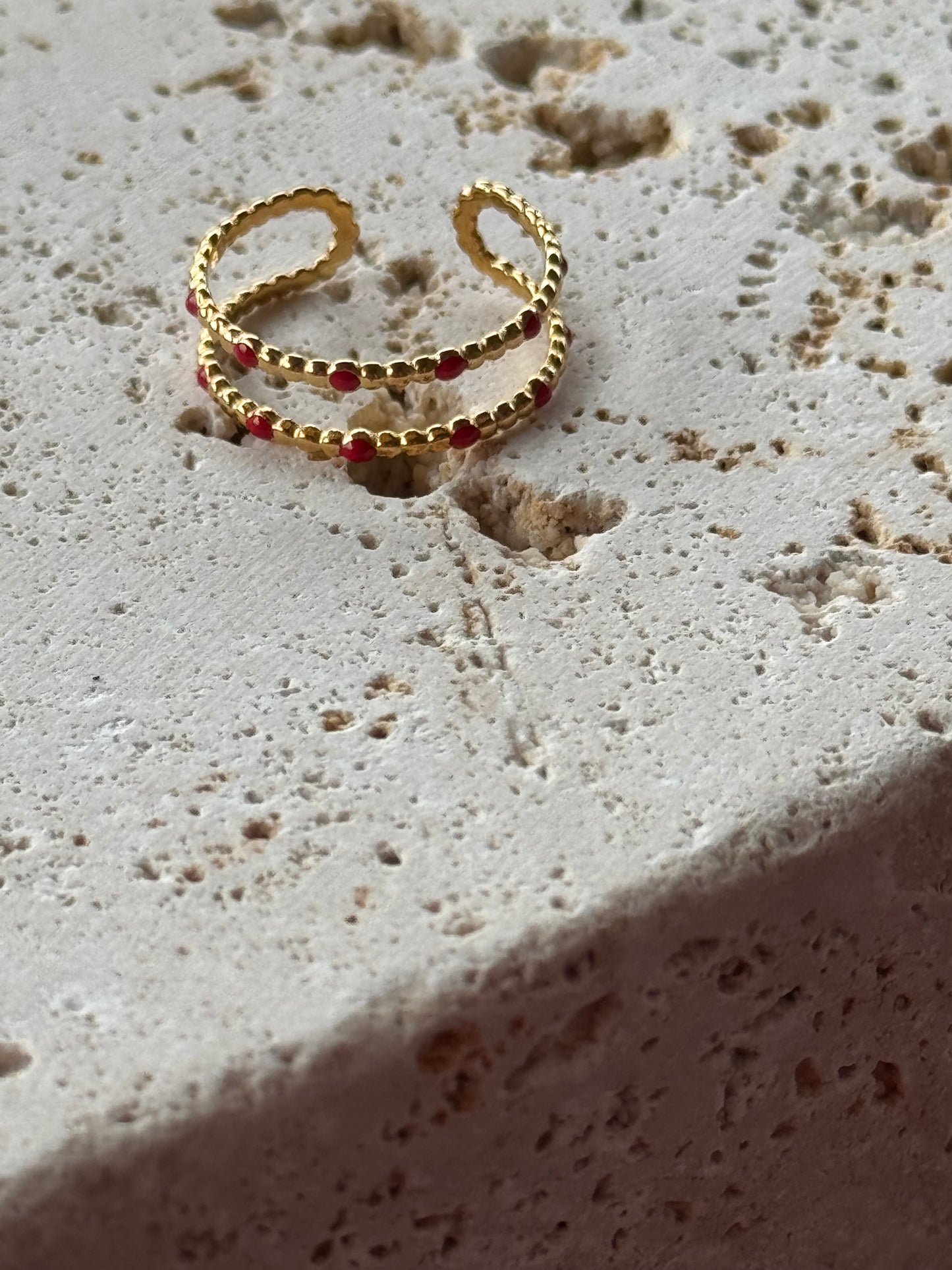 Anello in acciaio inossidabile Rouge - oro