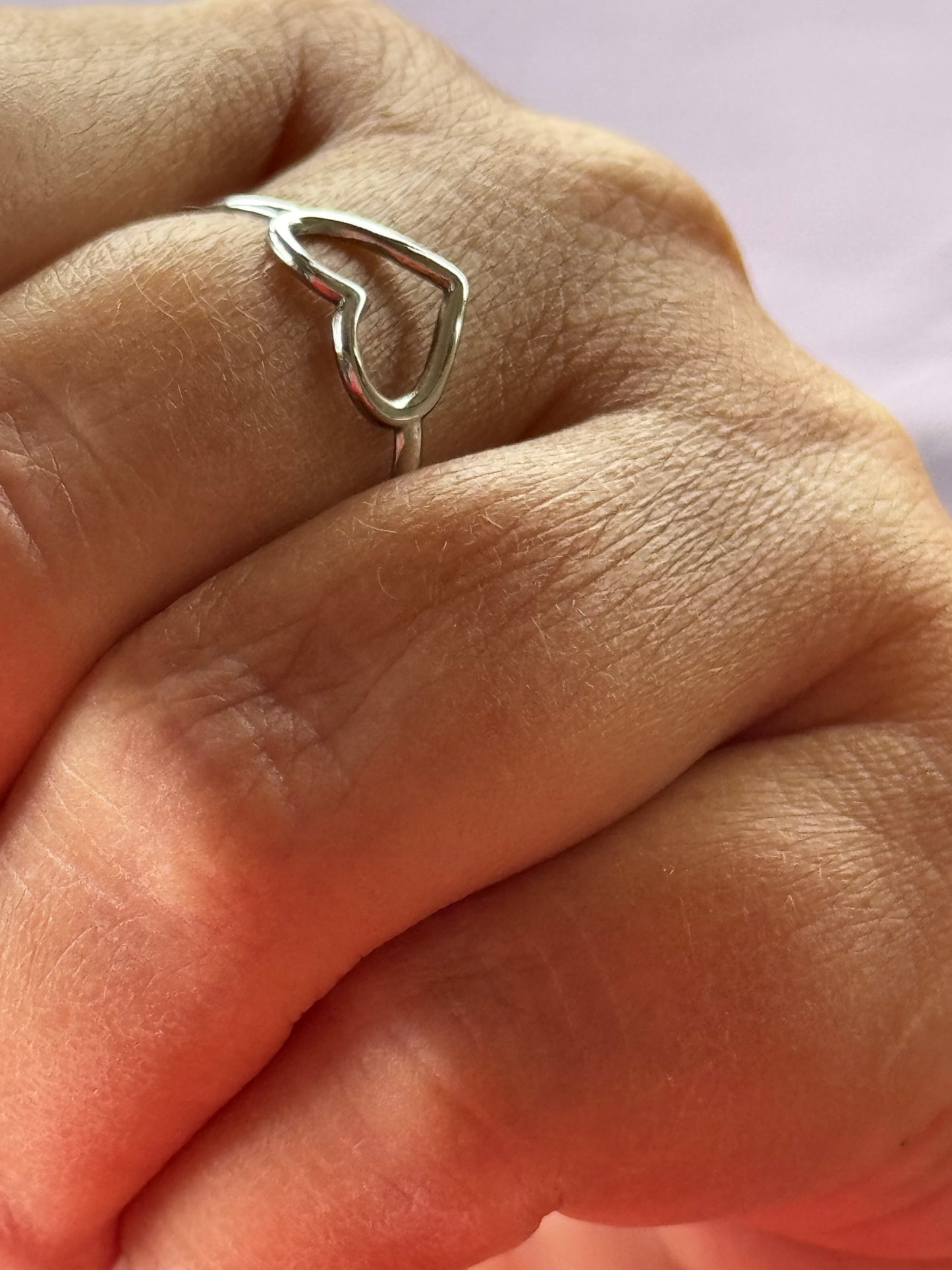 Anello in acciaio inossidabile Love - argento