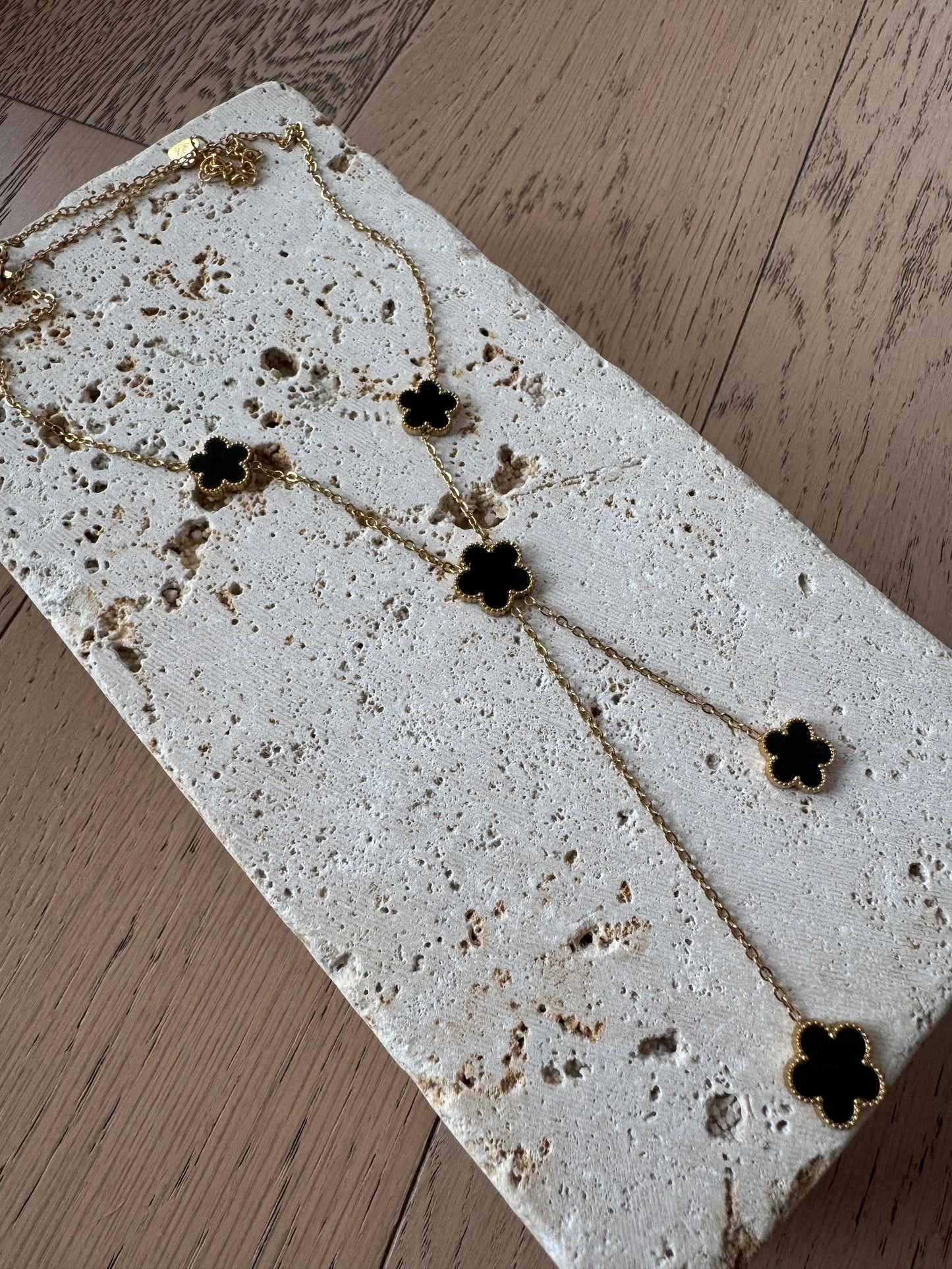 Collana Vathy in acciaio inossidabile -oro e nero