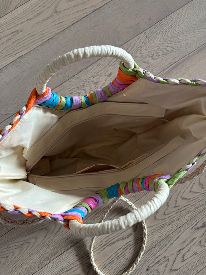 Borsa in paglia Mikonos-multicolor
