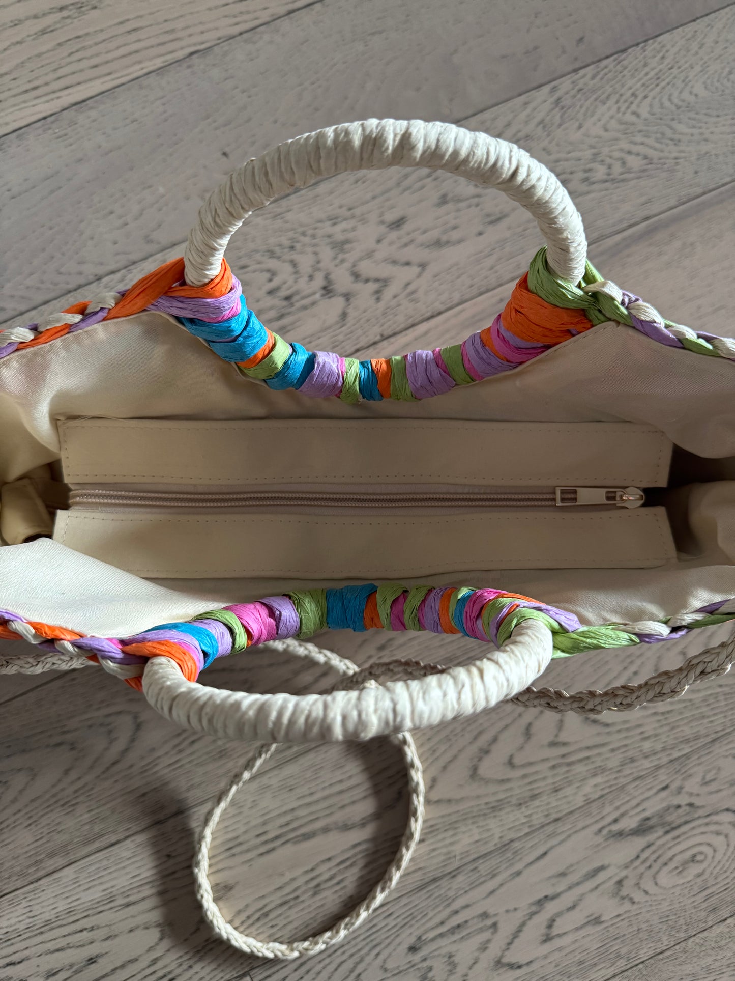 Borsa in paglia Mikonos-multicolor