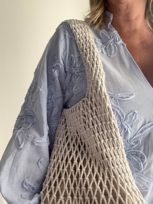 Borsa in corda CLaire - écru chiaro