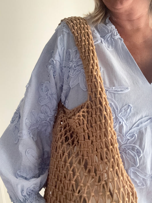 Borsa in corda CLaire - écru scuro