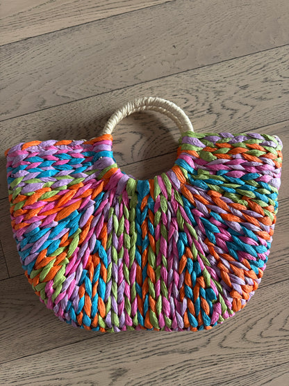 Borsa in paglia Mikonos-multicolor