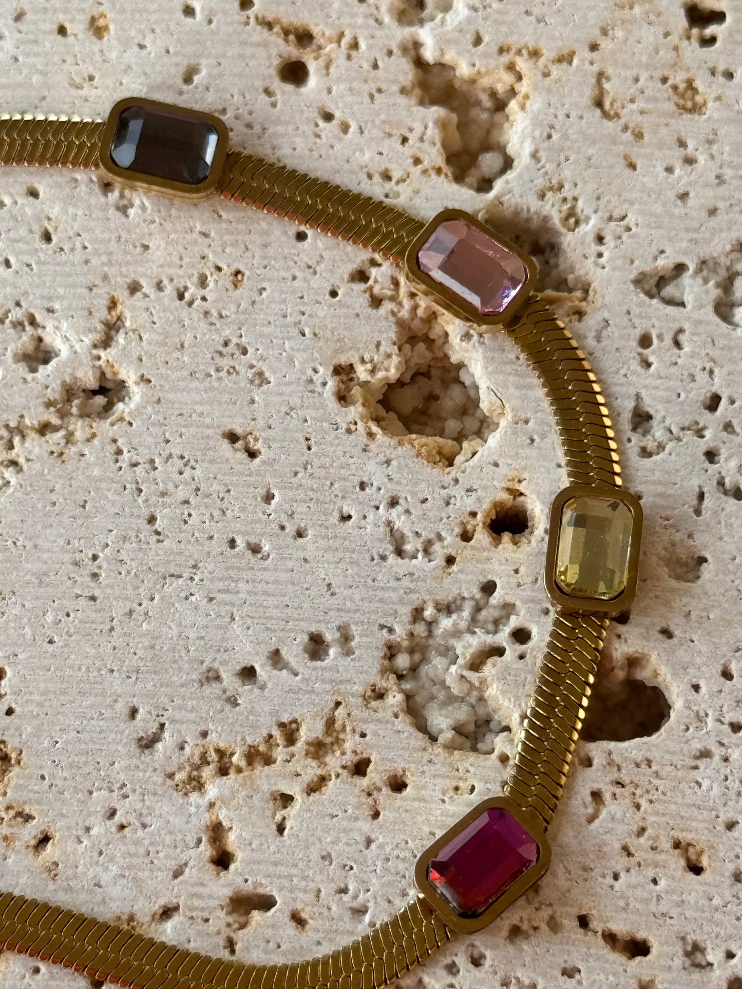 Bracciale con cristalli  cristal - oro multicolor