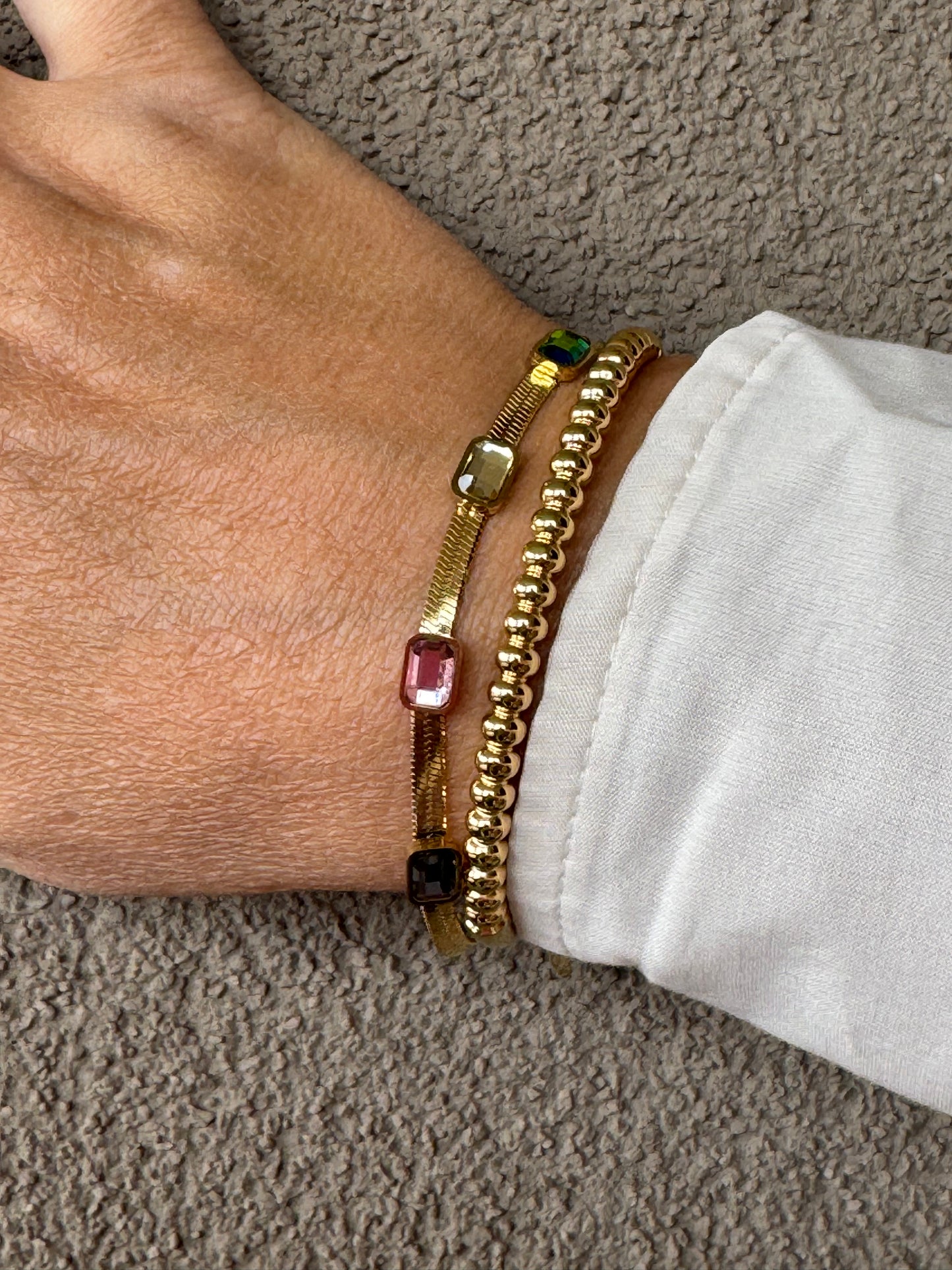 Bracciale con cristalli  cristal - oro multicolor