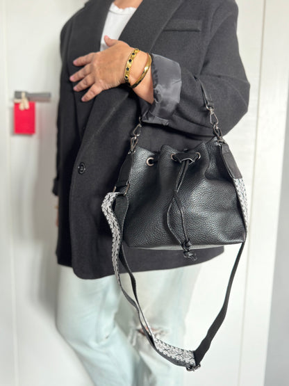 Borsa secchiello -Elena- nero