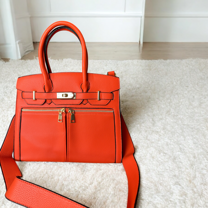 Borsa Naomi  in simil pelle- arancio