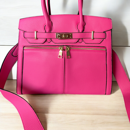 Borsa Naomi  in simil pelle- fucsia