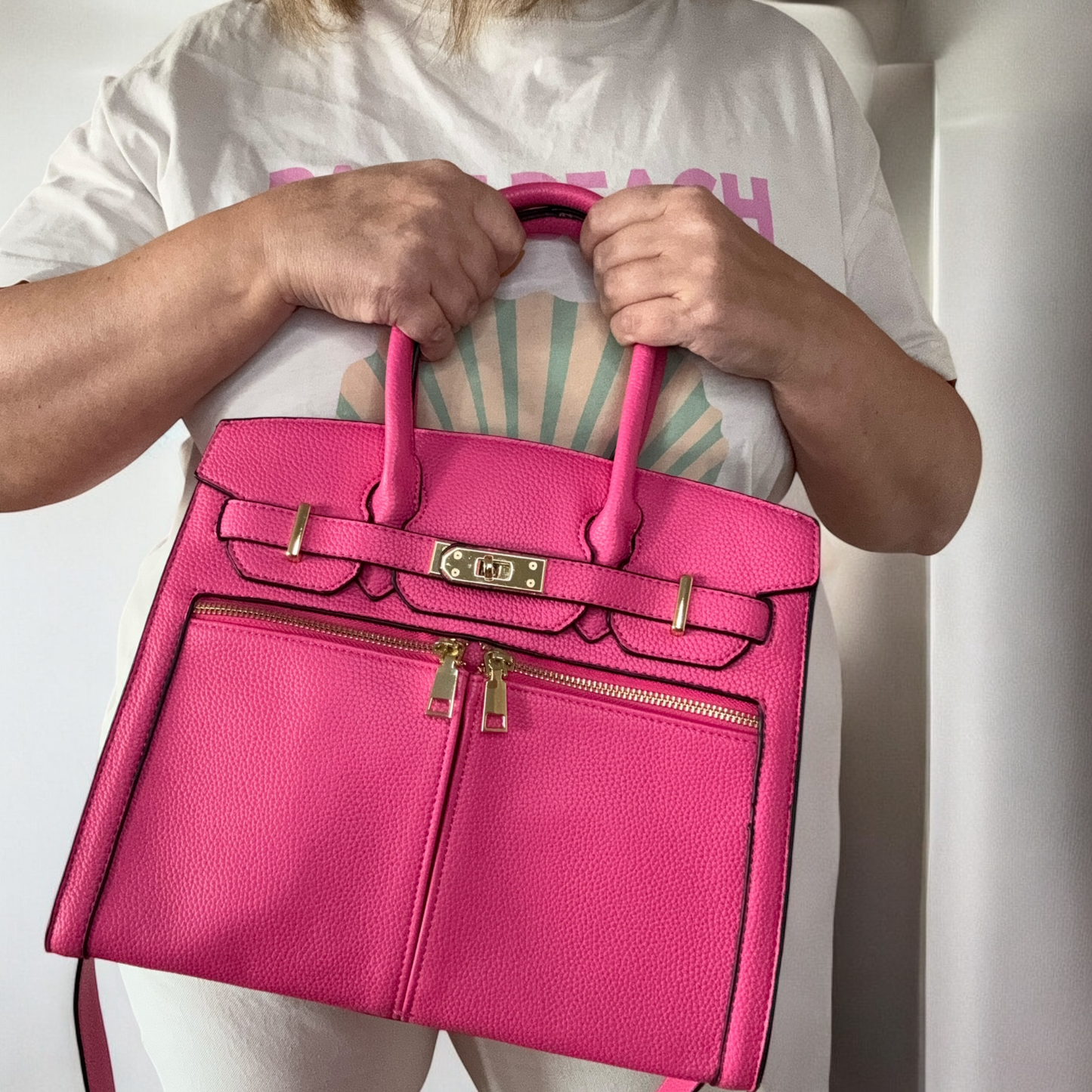 Borsa Naomi  in simil pelle- fucsia